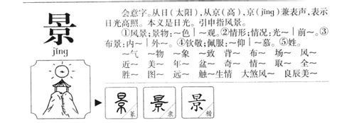 景字五行|景字五行属什么